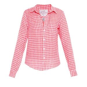Frank & Eileen Pink Barry Gingham Linen Shirt (T2)